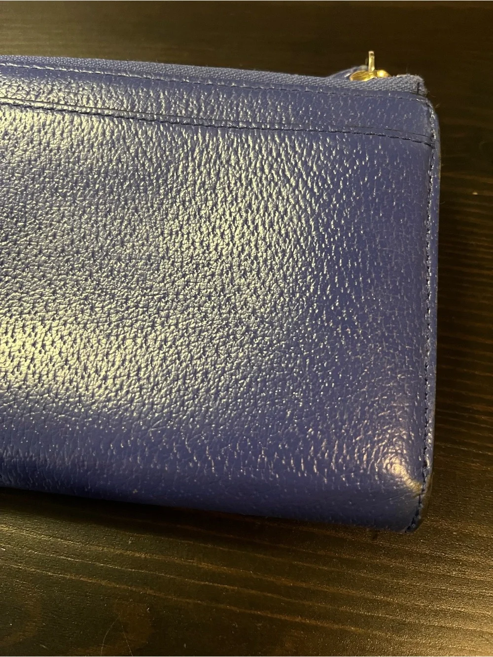 EUC Kate Spade Wellesley Layton Cobalt Blue Leather Wristlet Wallet